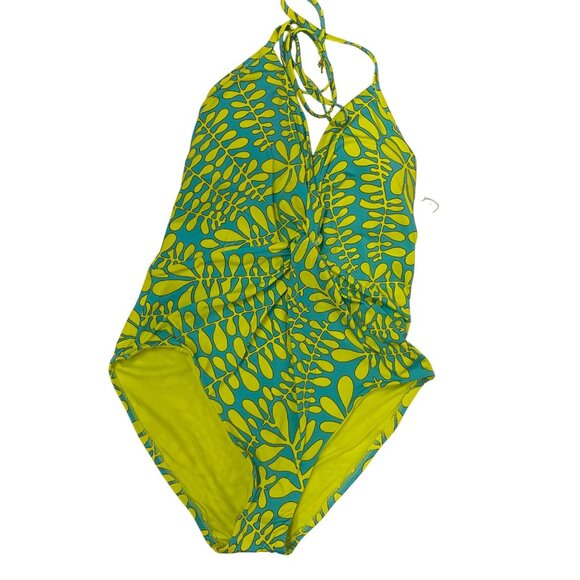 Trina Turks $184 Tropical Floral Print Halter One-Piece Swimsuit Size 8 NWT - Picture 10 of 10